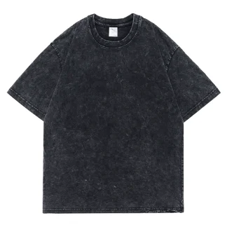 Washed Casual Oversized Crew Neck