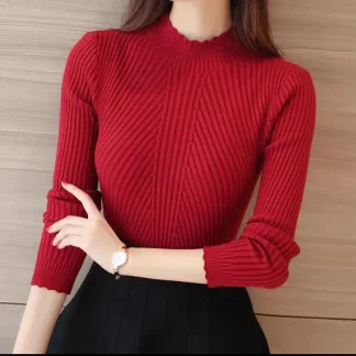 Women's Knitted Fitted Crew Necks